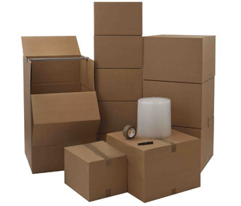 moving boxes and supplies